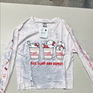 Hello Kitty Kids Long Sleeve Shirt - White